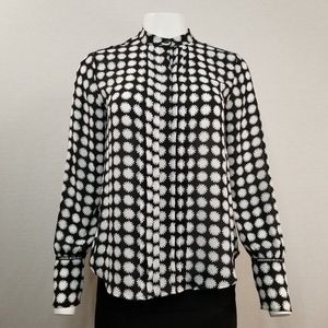 ANN TAYLOR Women's Tuxedo Pleaded Flower Print S